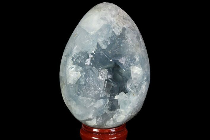 Crystal Filled Celestine (Celestite) Egg Geode - Madagascar #98799